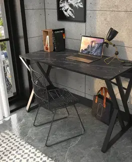 Písacie stoly Písací stôl Gyza - Black