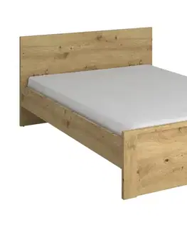 Postele KONDELA Airon 140 posteľový rám dub artisan