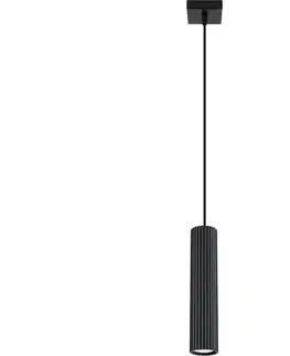 Svietidlá  SL.1573 - Luster na lanku KARBON 1xGU10/10W/230V čierna SL.1573