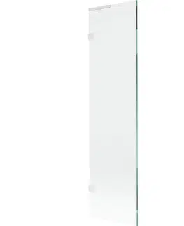 Sprchové dvere MEXEN/S - Lunar L vaňová zástena FIX 50 x 150, transparent, biela 897L-050-000-20-00