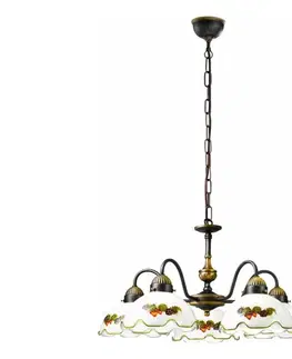 Svietidlá Kolarz 731.85.113 - Luster na reťazi NONNA 5xE27/75W/230V vínová/jahodová 731.85.113