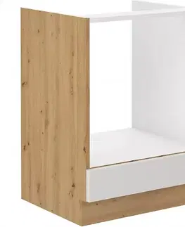 Kuchynské skrinky stojace Skrinka do kuchyne ARTISAN biela lesklá 60D GAZ BB