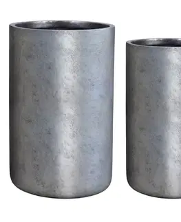 Záhrada KVETINÁČ LT14338-2S 26X26X45 P140 STRIEBORNÝ