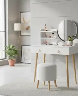 Toaletné stolíky ArtJum Toaletný stolík SCANDI 3 biela | CM-989276