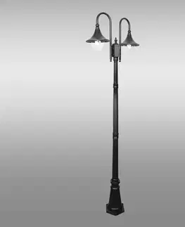 Záhradné stojace svietidlá retro Stojacia lampa  TALEZ 6980 čierna LP2