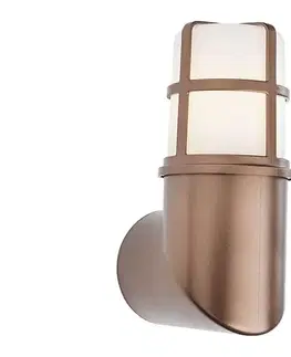 Svietidlá Redo 90197 - Vonkajšie nástenné svietidlo TRITON 1xE27/28W/230V IP54 meď 90197