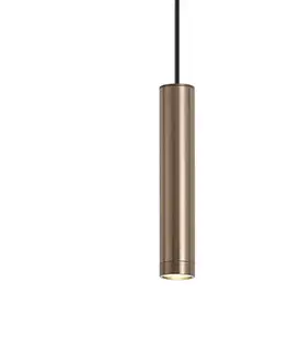 Závesné svietidlá Dizajnové závesné svietidlo tmavý bronz GU10 50mm IP44 - Tuba