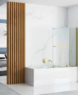 Vaňové zásteny REA - Paraván vaňový Fabian Gold Brush 100 REA-K6527