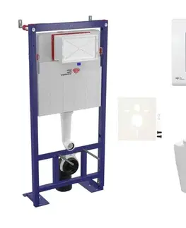 Záchody Cenově zvýhodněný závěsný WC set SAT do lehkých stěn / předstěnová montáž + WC SAT Infinitio SIKOSSIN20 SIKOSSIN20