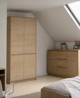 Komody KONDELA Manol K2D3S dvojdverová komoda so zásuvkami cremona