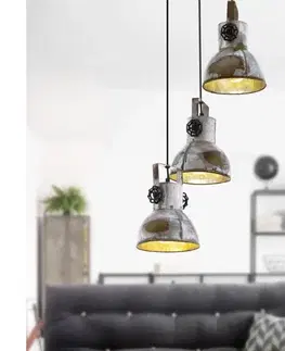 Svietidlá Eglo 49647 - Luster na lanku BARNSTAPLE 3xE27/40W/230V 49647