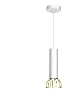 Svietidlá  Luster na lanku DANTE 1xGU10/25W/230V biela/zlatá MLP7254