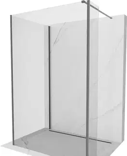 Sprchové dvere MEXEN/S - Kyoto Sprchová zástena WALK-IN 120 x 120 x 30, transparent, grafit metal 800-120-120-221-95-00-030