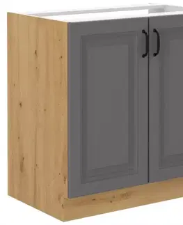 Kuchynské skrinky stojace Kuchynská skrinka Stilo dustgrey/artisan 80zl 2f bb