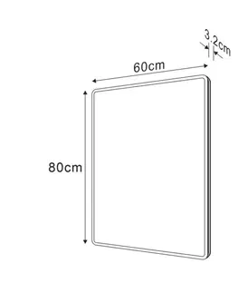 Kúpeľňové zrkadlá SAPHO - PIRI zrkadlo s LED osvetlením 60x80cm PR600