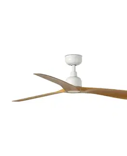 Ventilátory FARO Barcelona FARO 34361 - Stropný látor OUTWOOD L hnedá/biela pr. 150 cm IP44 + DO 34361