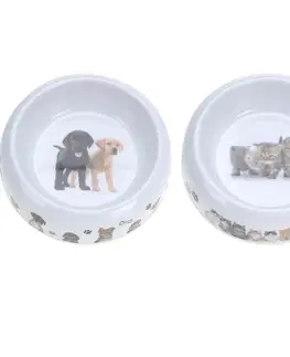 Misy a misky MAKRO - Miska pre psa /mačku 18cm melamín rôzne motívy