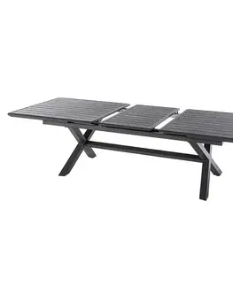 Stolčeky DEOKORK Hliníkový stôl BERGAMO I. 220/279 cm (antracit)