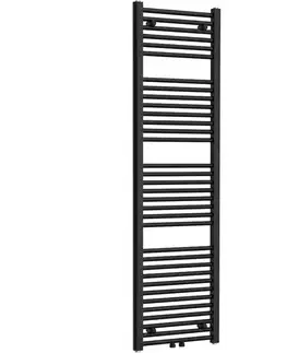 Radiátory do kúpeľne CERANO - Kúpeľňový radiátor Benito - stredové pripojenie 50mm/bočné - 703 W - čierna matná - 1700x450 mm CER-710056