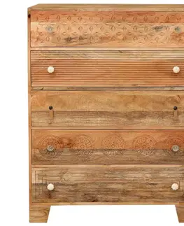 Komody Komoda Manu 90x120x45 indický masív mango