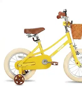 Bicykle Detský bicykel Joystar Retro 14" s košíkom • 92-120 cm žltá