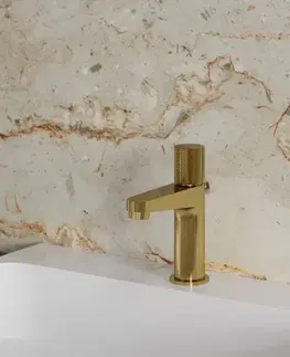 Kúpeľňové batérie OMNIRES - CONTOUR umývadlová batéria zlatá kartáčovaná /GLB/ CT8010GLB