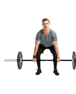 Osy k činkám Vzpieračská tyč s ložiskami inSPORTline OLYMPIC OB-86 MTBH4 220cm/50mm • 20kg • do 450kg • bez objímok