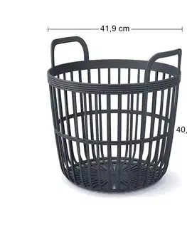 Úložné boxy NABBI IKPIO430 plastový univerzálny kôš s úchytkami 43 cm antracit