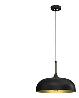 Svietidlá  Luster na lanku LINCOLN 1xE27/60W/230V pr. 35 cm čierna MLP8030