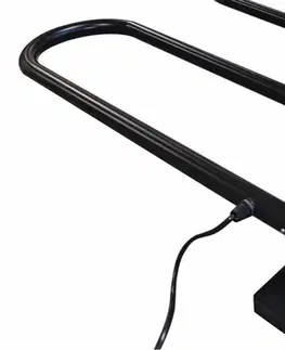 Radiátory do kúpeľne OLSEN SPA - Elektrický sušiak otočný - Farba - Čierna, Materiál - Komaxit, Rozmer radiátora - ES 2 - 35 x 565 x 475 mm, Výkon - 40 W OLBES2OCER