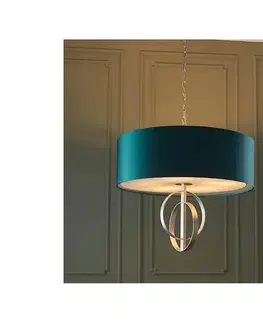Svietidlá Endon 95223 - Luster na reťazi 5xE27/10W/230V priemer 70 cm modrá/šedá 95223