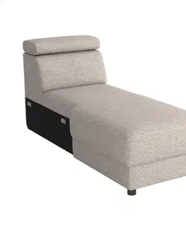 Sedacie súpravy KONDELA Boby BB otoman so záhlavím sivobéžová (taupe)