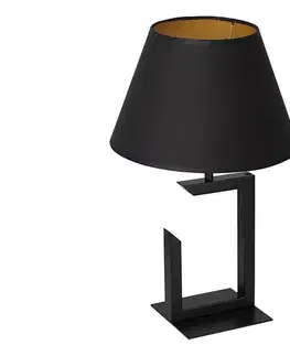 Lampy  Stolná lampa 1xE27/60W/230V 45 cm čierna/zlatá 3396