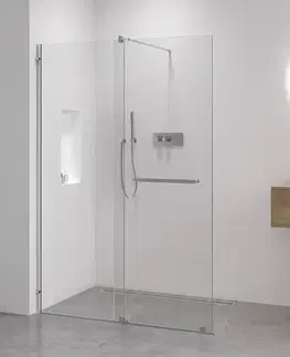 Sprchové dvere CERANO - Sprchová zástena Walk-in Medin Ľ/P - 8 mm - chróm, transparentné sklo - 130x195 - dvojdielna posuvná CER-477991