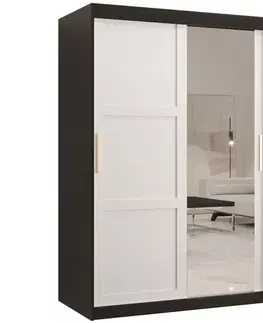 Šatníkové skrine Skriňa Amiro 2 120 čierny/biely