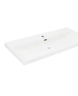 Umývadlá Nábytkové umývadlo SAT B-Way 101x46,5 cm biela matná, otvor pre batériu uprostred SATBW10046WM SATBW10046WM