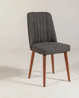 Jedálenské zostavy Stolička Vina Sandalye Anthracite, Walnut