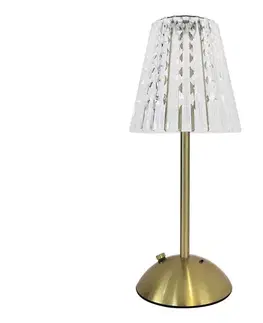 Lampy  LED Stmievateľná dotyková nabíjacia stolná lampa ELBA LED/1,6W/800 mAh zlatá/číra ML1292