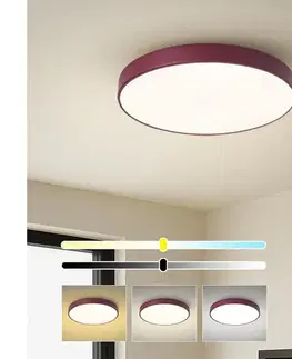 Svietidlá BRILAGI-LED stmievateľné stropné svietidlo POOL LED/48W/230V 3000-6000K 40 cm bordová+DO BRI693