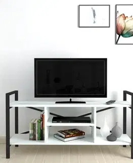 TV stolíky TRIER televízny stolík, biela