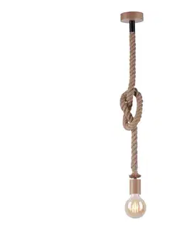 Svietidlá Leuchten Direkt 13572-79 - Luster na lanku DIY 1xE27/10W/230V hnedá 13572-79