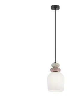 Svietidlá Viokef Lighting Závesný luster VALISIA na lanku 3xE27/40W/230V béžová/olivová 4346700