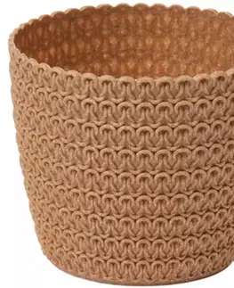Záhrada Obal na kvety Magnolia Jersey Eco 14x12 cm svetlohnedý