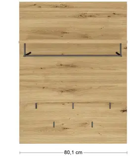 Predsieňové steny NABBI Flarken HP vešiakový panel dub artisan