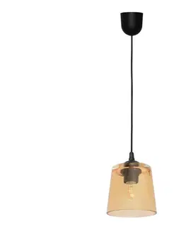 Svietidlá  Luster na lanku LUCEA 1xE27/15W/230V W-KM 8010/1 BK+GO