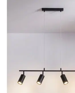 Svietidlá BRILAGI - Závesný luster SELE na lanku 4xGU10/30W/230V čierny WO-NPL-02-BLK-OEM