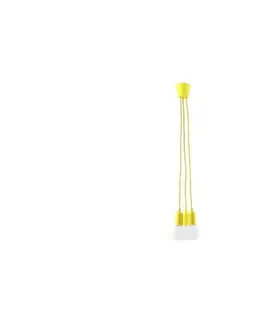 Svietidlá  Luster na lanku DIEGO 3xE27/60W/230V žltá SL.0579