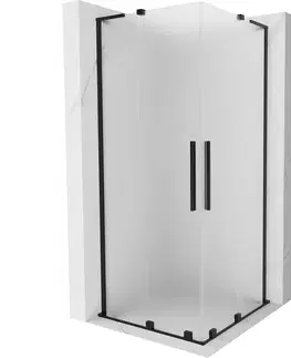 Sprchovacie kúty MEXEN/S - Velar L Duo sprchovací kút, posuvné dvere 80 x 80, dekor, čierna 871-080-080-02-33-70