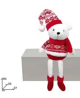 Vianočné dekorácie MAKRO - Medveď vianočný 60cm rôzne druhy