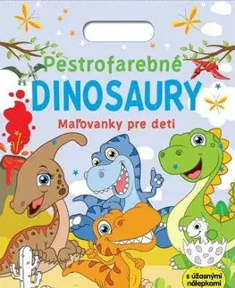 Nalepovačky, vystrihovačky, skladačky Pestrofarebné dinosaury - Maľovanky pre deti